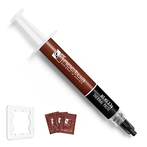 Noctua NT-H2 3.5g AM5 Edition, Pro-Grade Thermal Compound with Thermal Paste Guard for AMD AM5 CPUs incl. 3 Cleaning Wipes (3.5g)