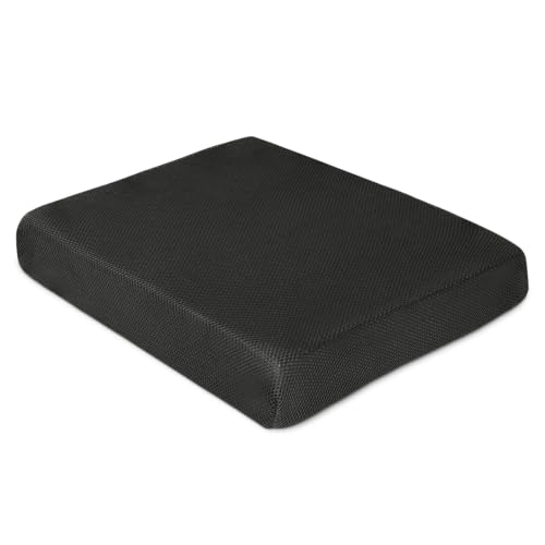 Milliard Memory Foam Seat Cushion Chair Pad 18 x 16 x 3in. with Washable Cover, for Relief and Comfort