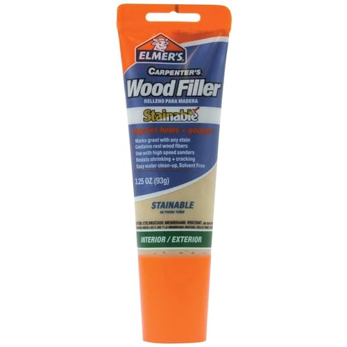 Elmer's All Purpose Carpenter's Wood Filler, Easy Cleanup, Stainable, 3.25-Ounce (E887Q), Pack of 1