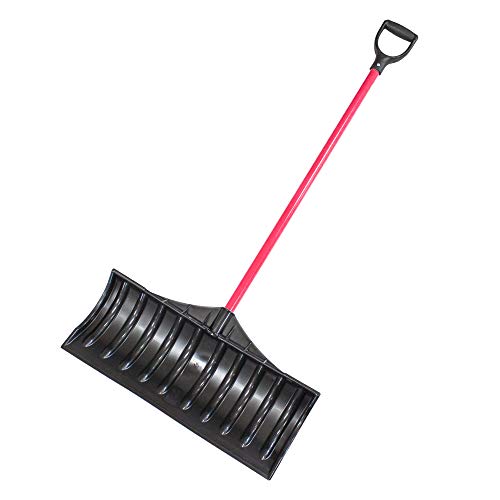 Bully Tools 27″ Poly Snow Pusher with Fiberglass Handle and Poly D-Grip