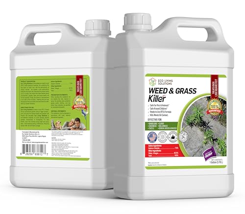ECO GARDEN PRO - Organic Vinegar Weed Killer | Kid Safe Pet Safe | Clover Killer for Lawns | Moss Killer | Green Grass & Poison Ivy Killer | Spray Ready Glyphosate FREE Herbicide (1 Gallon)