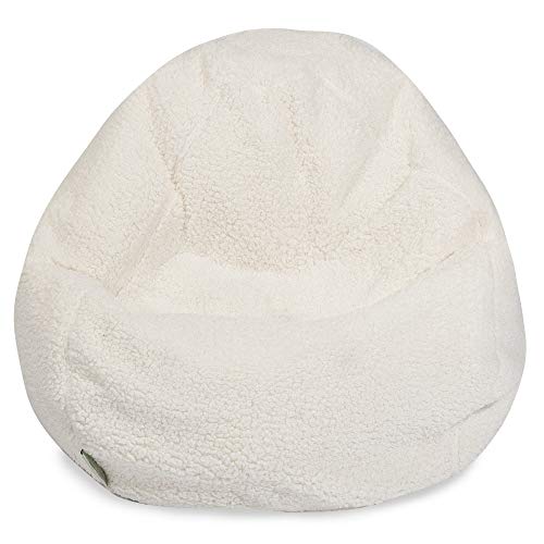 Majestic Home Goods Solid-All Sherpa Large Bean Bag All