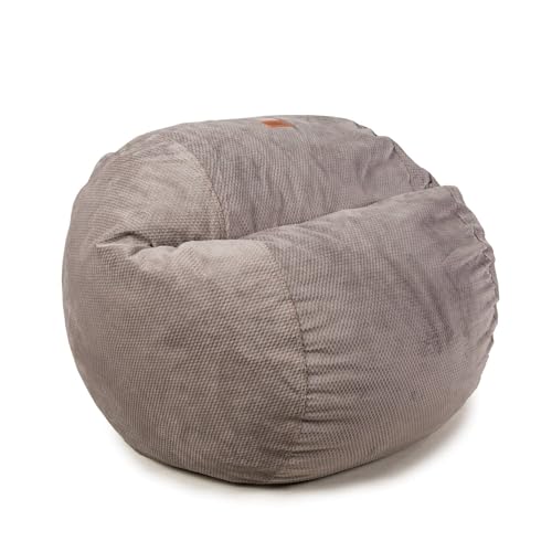 CordaRoy's Chenille Bean Bag Chair, Convertible Chair Folds from Bean Bag to Lounger, As Seen on Shark Tank, Charcoal - Full Size