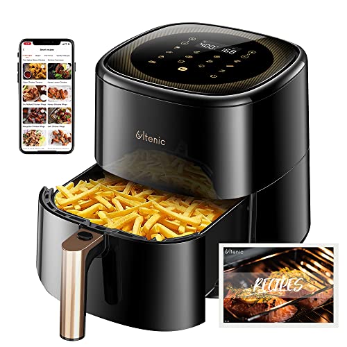 Ultenic K10 5.3QT Air Fryer Oven Combo, One-Touch Screen with 11 Presets, Complete APP Control Including Customizable Smart Cooking Programs and Over 100 Recipes, Nonstick and Dishwasher-Safe Basket