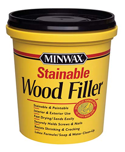16 oz Minwax 42853 Natural Stainable Wood Filler Interior/Exterior Wood Filler