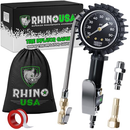 Rhino USA Tire Inflator Gauge