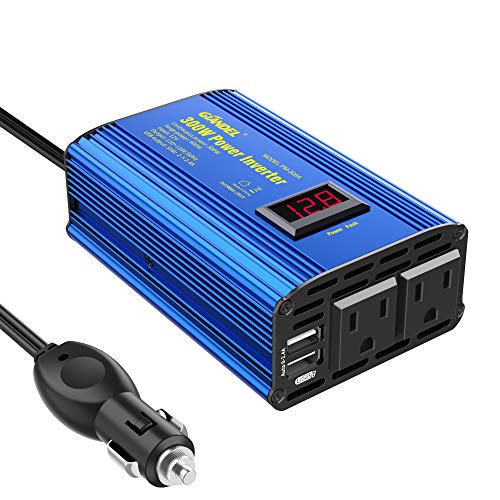 GIANDEL Power Inverter 300W DC 12V to AC 110V Car Converter Adapter with LED Display & 2.4A Dual USB Ports
