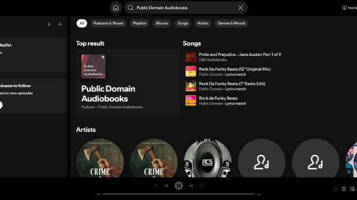 free audiobooks on spotify